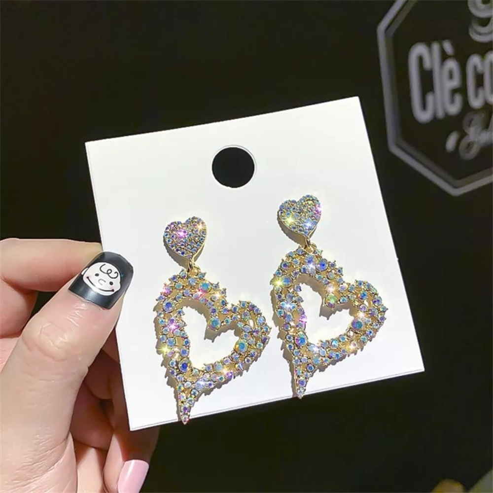 New heart Rhinestone Earrings